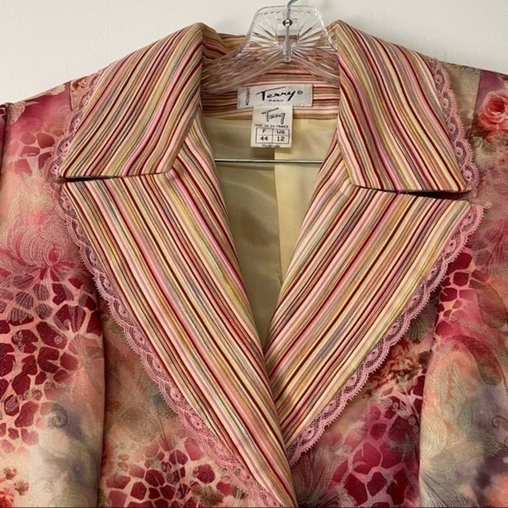 Gorgeous  1980's/90's Terry Paris Skirt Suit! Bold print and color scheme:)‎ - Picture 6 of 14